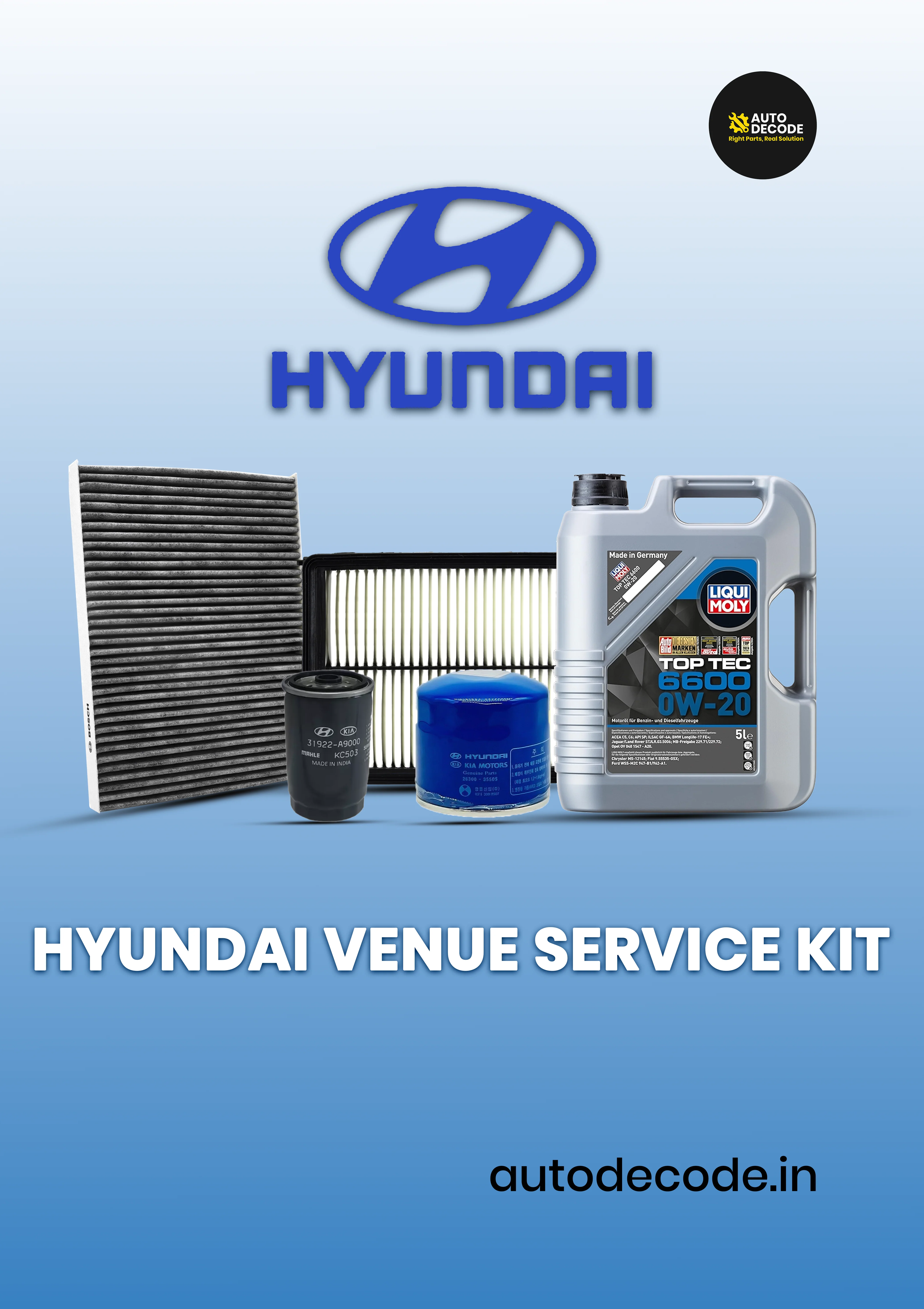 Hyundai Venue / Kia Sonet Diesel Service Kit